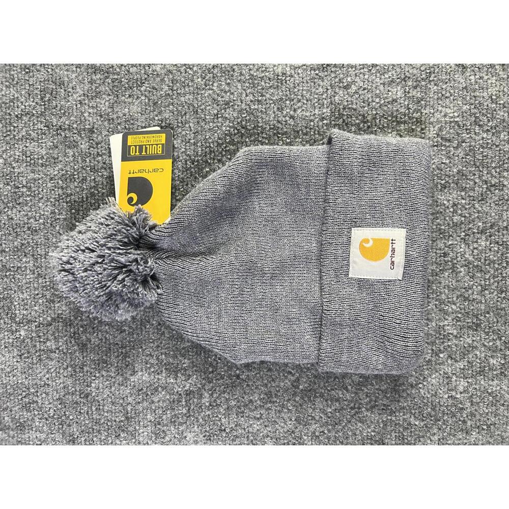 Carhartt Gray Pom Beanie
